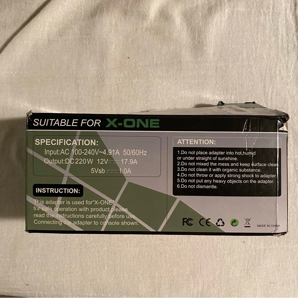 Xbox One AC Adapter Power Supply Model: YCC-XB043A